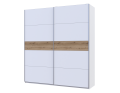 Šatní skříň Doros G-Caiser Bílá / Bílá vložka Dub Evok 2 DTD / 5 části 220×60×240 (44900283)