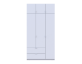 Šatní skříň Lukas Bílý/Bílý 3 dveře 120x50x240 (80737796)