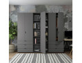 Set Doros Gelar s regálem Grafit 2+3 dveře 231,9×49,5×203,4 (42005057)