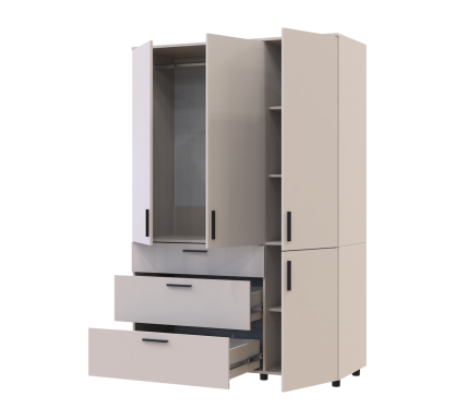 Skříň na oblečení Doros Thorn Kašmír 3 DTD/3Š tyč 135х51.6х200 (44900497)