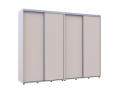Šatní skříň s posuvnými dveřmi Doros Sigma Slim Kašmír 2+2 dveře 270x60x214.4 (42005601)