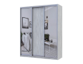 Šatní skříň Doros City Light Borovice Natti 1 DTD / 2 zrcadla 180×60×225 (80736520)