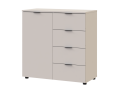 Komoda Doros Ron 1 1 dveře 4 zásuvky Kašmír 80 × 38 × 81 (41516043)