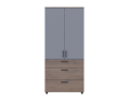 Skříň na oblečení Doros Thorn Cremona Cannolo/Šedá 2 DTD/3Š police 90х51.6х200 (44900458)