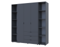 Set Doros Gelar se 2 regálů Grafit 3 dveře 192,6×49,5×203,4 (42005060)
