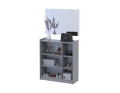 Botník se zrcadlem Doros Kassel Šedý 3 DTD 97×40×110 (42005509)