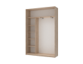 Šatní skříň Doros City Light Dub Sonoma 2 DTD 150×45×225 (42002013)