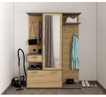 Předsíň Doros Finch Grafit / Dub Artisan 145 × 37 × 202 (44900220)