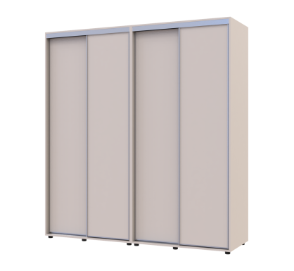 Šatní skříň s posuvnými dveřmi Doros Sigma Slim Kašmír 2+2 dveře 200x60x214.4 (42005587)