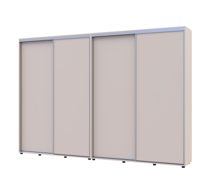 Šatní skříň s posuvnými dveřmi Doros Sigma Slim Kašmír 2+2 dveře 310x45x214.4 (42005608)