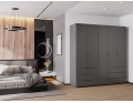 Šatní skříň na oblečení Doros Gelar set Grafit 2+3 dveře 193,7×49,5×203,4 (42002132)