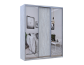Šatní skříň Doros City Light Borovice Natti 1 DTD / 2 zrcadla 180×60×225 (80736520)