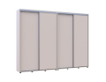 Šatní skříň s posuvnými dveřmi Doros Sigma Slim Kašmír 2+2 dveře 280x45x214.4 (42005602)
