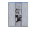 Šatní skříň Doros City Light Borovice Natti 2 DTD / 1 zrcadlo 180×60×225 (80736522)