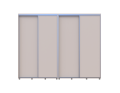 Šatní skříň s posuvnými dveřmi Doros Sigma Slim Kašmír 2+2 dveře 270x45x214.4 (42005600)