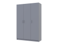 Šatní skříň Promo Šedá 3 dveře 135x48x204 (80737765)