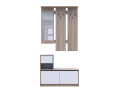 Předsíň Bela Dub Sonoma/Bílá 1 DTD / 1 zrcadlo 100×40×210 (44900410)