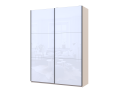 Šatní skříň s posuvnými dveřmi Doros G-Caiser Kašmír / Bílá 2 skla / 3 části 180x60x240 (42005325)