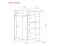 Set Doros Promo s policemi Bílá 2+2 dveře 180×48×204 (44900288)