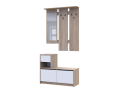 Předsíň Bela Dub Sonoma/Bílá 1 DTD / 1 zrcadlo 100×40×210 (44900410)