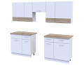 Kuchyně Lea Doros 2,6 m Bílá/Dub Sonoma DTD 260×60×250 (81000009)