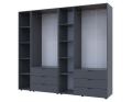 Set Doros Gelar s regálem Grafit 2+3 dveře 231,9×49,5×203,4 (42005057)