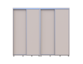Šatní skříň s posuvnými dveřmi Doros Sigma Slim Kašmír 2+2 dveře 250x45x214.4 (42005596)