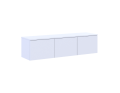 TV stolek Doros Levia Bílý 3 dveře 130x35x33 (41516288)