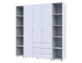Set Doros Gelar se 2 regálů Bílý 3 dveře 192,6×49,5×203,4 (42005035)