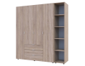 Set Doros Gelar s regálem Dub Sonoma 4 dveře 193,2×49,5×203,4 (42005043)