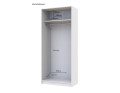 Skříň na oblečení Doros Promo Bílá 2+3 dveře 225×48×204 (42005004)
