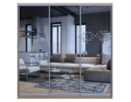 Šatní skříň Doros City Light Dub Sonoma 3 zrcadla 225×60×225 (42002138)