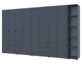 Set Doros Gelar s regálem Grafit 4+4 dveře 348,2×49,5×203,4 (42005065)