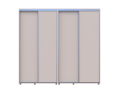 Šatní skříň s posuvnými dveřmi Doros Sigma Slim Kašmír 2+2 dveře 230x60x214.4 (42005593)