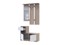 Předsíň Bela Dub Sonoma/Bílá 1 DTD / 1 zrcadlo 100×40×210 (44900410)