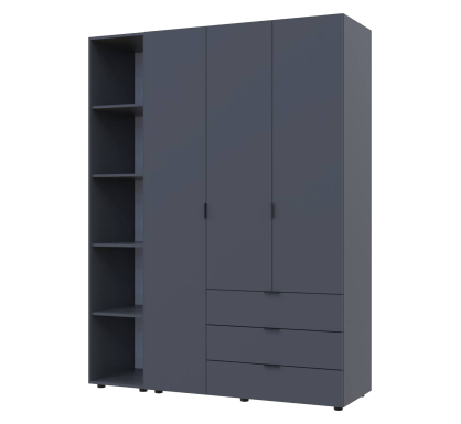 Set Doros Gelar s regálem Grafit 3 dveře 154,4×49,5×203,4 (42005059)
