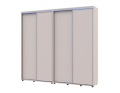 Šatní skříň s posuvnými dveřmi Doros Sigma Slim Kašmír 2+2 dveře 230x45x214.4 (42005592)