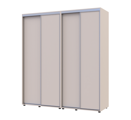 Šatní skříň s posuvnými dveřmi Doros Sigma Slim Kašmír 2+2 dveře 190x60x214.4 (42005585)