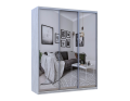 Šatní skříň Doros City Light Borovice Natti 3 zrcadla 180×60×225 (80736524)
