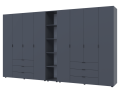 Set Doros Gelar s regálem Grafit 4+4 dveře 348,2×49,5×203,4 (42005065)