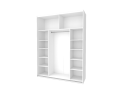 Skříň s posuvnými dveřmi Doros G-Caiser Bílá / Dub Evok 2 DTD / 3 části 180x60x240 (42005020)