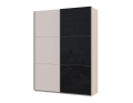 Šatní skříň s posuvnými dveřmi Doros G-Caiser Kašmír / Černá 1 DTD / 1 sklo / 3 části 180x60x240 (42005323)