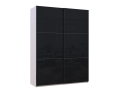 Šatní skříň s posuvnými dveřmi Doros G-Caiser Kašmír / Černá 2 skla / 3 části 180x60x240 (42005326)