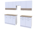 Kuchyně Lea Doros 3,4 m Bílá/Dub Sonoma DTD 340×60×250 (81000007)