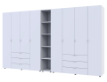 Set Doros Gelar s regálem Bílý 4+4 dveře 348,2×49,5×203,4 (42005040)