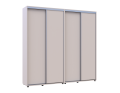 Šatní skříň s posuvnými dveřmi Doros Sigma Slim Kašmír 2+2 dveře 220x45x214.4 (42005590)