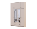 Šatní skříň Doros Rondy s s vysokým nástavcem a zrcadlem Kašmír 4 dvere 160x52x260 (80738489)