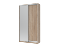 Šatní skříň Doros City Light Dub Sonoma 1 DTD / 1 zrcadlo 120×45×225 (42002033)