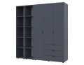 Set Doros Gelar se 2 regálů Grafit 3 dveře 192,6×49,5×203,4 (42005060)