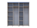 Šatní skříň s posuvnými dveřmi Doros Sigma Slim Kašmír 2+2 dveře 190x60x214.4 (42005585)